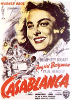 58. "Casablanca", di Michael Curtiz (1942), con Ingrid Bergman, Humphrey Bogart, Paul Henreid, Claude Rains, Conrad Veidt, Sydney Greenstreet, Peter Lorre, S. Z. Sakall, Madeleine Lebeau e Dooley Wilson.