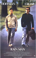 10. "Rain man", di Barry Levinson (1988), con Dustin Hoffman, Tom Cruise e Valeria Golino.