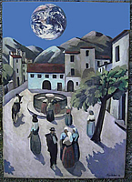 L'immagine di sfondo di questa pagina, raffigurante piazza delle Ville ad Anticoli Corrado,  un dipinto dell'artista danese Viggo Rhode (1900-1976). L'ha segnalata a ScuolAnticoli il signor Peter Holck. Rielaborazione grafica di Luigi Scialanca.