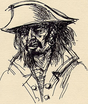 Il temibile Long John Silver, che trasforma i bambini in pirati