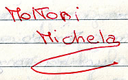 La firma di Michela Moltoni marted 17 dicembre 1985.