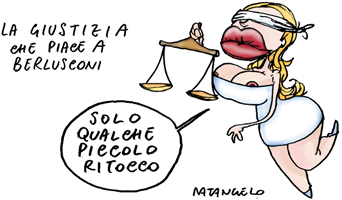Il baciamano di Alfano e la Giustizia che piace al Berlusconi (dal sito Segnalazioni).