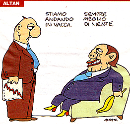 Berlusconi secondo Altan su "La Repubblica" di gioved 6 ottobre 2011.