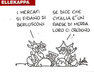 Berlusconi secondo ElleKappa su "La Repubblica" di marted 6 settembre 2011.