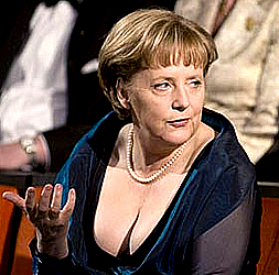 Per la serie "Ha questa faccia l'Europa che vogliamo?": Angela Merkel e Mario Draghi.