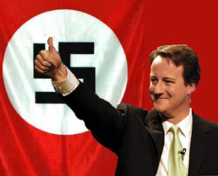 Per la serie "Son finiti i tempi dei governanti europei mano nella mano": David Cameron.