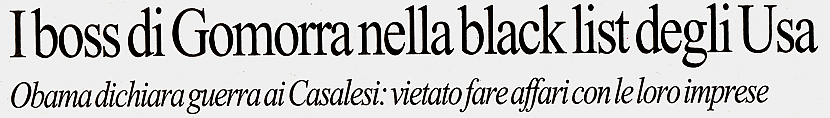 Per la serie "La messicanizzazione d'Italia procede": un titolo de La Repubblica di gioved 2 agosto 2012.