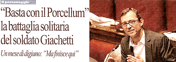 Il piddno Roberto Giachetti secondo La Repubblica di mercoled 8 agosto 2012.