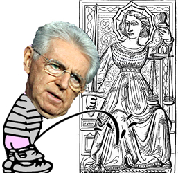 Per la serie "I difficilii rapporti dei napolitano-montisti con la Giustizia": Mario Monti.