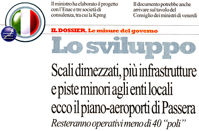 Titolo de "La Repubblica" di mercoled 22 agosto 2012.
