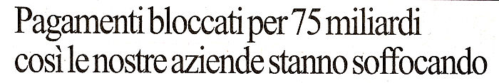 (Titolo de La Repubblica di venerd 10 agosto 2012)