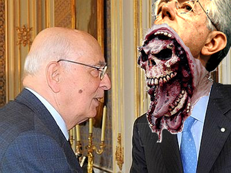 Mario Monti, pronto a succedere a s stesso nel 2013, prova col Napolitano il suo nuovo look.