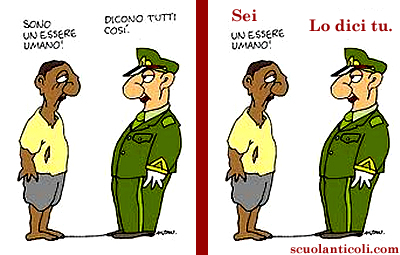 Vignetta di Altan tratta da Segnalazioni. Testo rielaborato da Luigi Scialanca. (Luned 27 gennaio 2014. Luigi Scialanca, scuolanticoli@katamail.com).