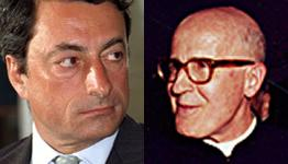 Mario Draghi e Franco Rozzi, il gesuita "dall'autorit indiscussa" che lo educ, ha raccontato, "alla responsabilit di compiere al meglio il proprio dovere".